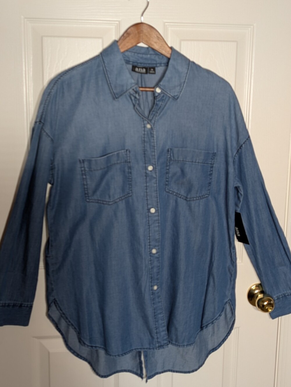 a.n.a Denim Button-Up Shirt